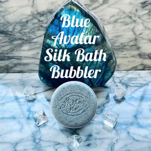 Blue Avatar Silk Bath Bubbler with Concentrated Algae Extract